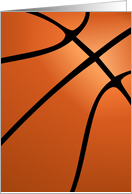 Basketball Close Up as Bold Design with Blank Inside card