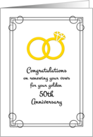 Congratulations on Renewing Vows for Golden 50th Anniversary card