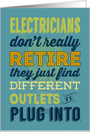 Electrician Retirement Party Invitation with Retro Typography card