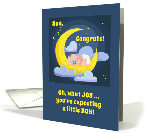 Congrats Son You're Expecting a Little Boy with Moon and... (1399976)
