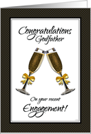 Congratulations Godfather on Your Recent Engagement with Champagne card