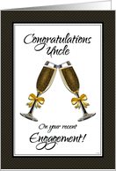 Congratulations Uncle on Your Recent Engagement with Champagne Toast card