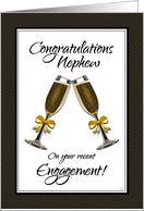 Congratulations Nephew on Your Recent Engagement with Champagne Toast card