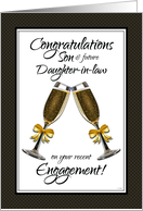 Congratulations Son and Future Daughter-in-law on Your Engagement card