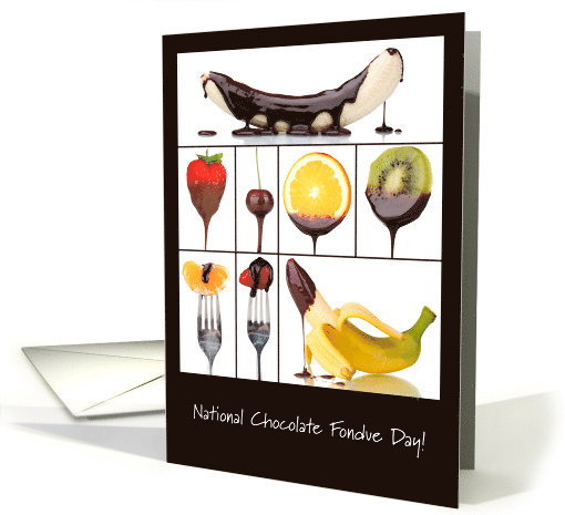 National Chocolate Fondue Day Showing Multiple Ways to Celebrate card