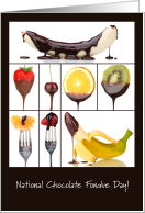 National Chocolate Fondue Day Showing Multiple Ways to Celebrate card