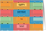 Happy Birthday Container Truck Driver or Intermodal Truck Driver card