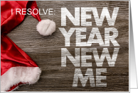 Funny New Year’s Resolution with New Year New Me Announcement card
