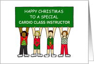 Happy Christmas Exercise Class Teacher Xmas Ladies to Personalize card