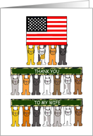 National Military Spouse Appreciation Day for Wife Cartoon Cats card