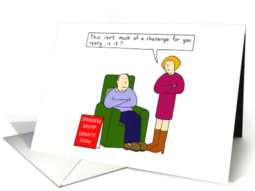Thank You for the Fundraising Sponsorship Cartoon Couple Humor card