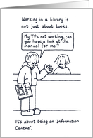 Librarian Happy Birthday Customer Services Cartoon Humor card