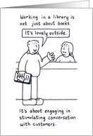 Librarian Birthday Customer Services Cartoon Humor card