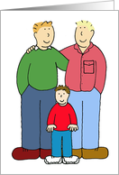 Congratulations on Male Couple Adopting Cartoon Humor card