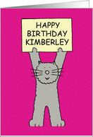 Happy Birthday Kimberley cute cat. card