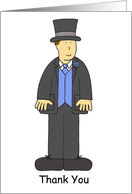 Thank You to Best Man at Our Wedding Cartoon Man in Formal Wear card