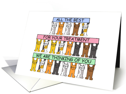 Encouragement Through Treatment for Illness Fun Cartoon Cats card