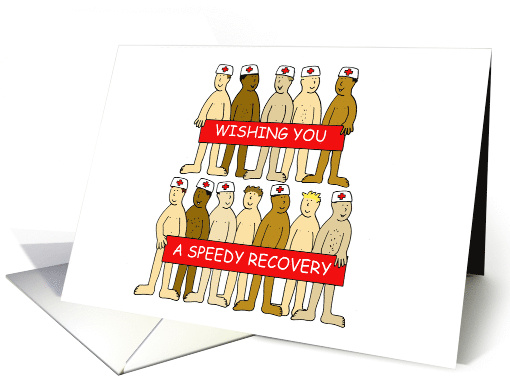 Sexy Cartoon Male Nurses Wishing you a Speedy Recovery card (1280092)