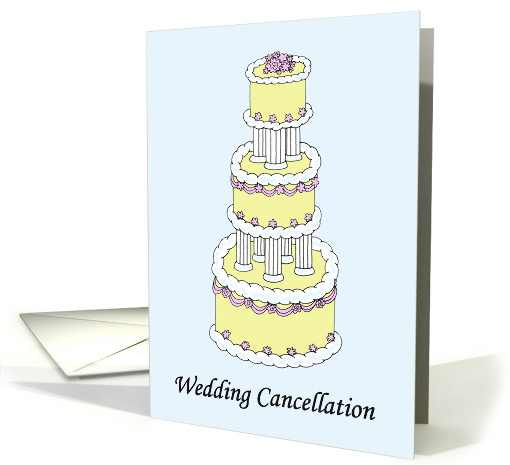 Wedding Cancellation Pastel Colored Stylish Cake card (1287214)