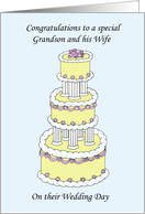 Congratulations to a Special Grandson and His Wife on Wedding Day card
