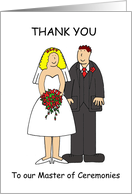 Thank You for Being our Master of Ceremonies, Cartoon Couple. card