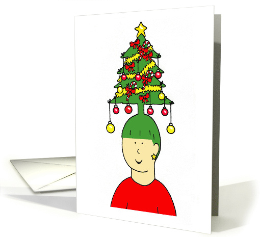 Happy Holidays from Hairstylist Christmas Tree Hairstyle Humor card