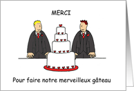 Merci Por Faire Notre Merveilleux Gateau French Cake Thank you card