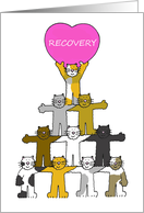 Recovery Encouragement for Sobriety or Any Other Addiction Cute Cats card