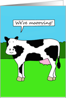 Moving House New Home New Premises Humorous Cow Illustration card