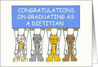 Congratulations on Graduating as a Dietitian Cute Cartoon Cats card