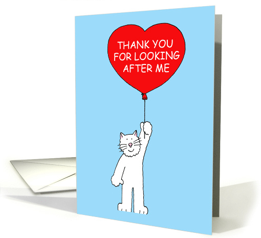 Thank You for Looking After the Cat Cartoon White Cat... (1368610)