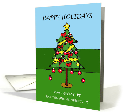 Happy Holidays from Landscape/Gardening Business to Customize. card