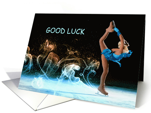 Good Luck for Ice Dance Figure Skating Performance Female Skater card