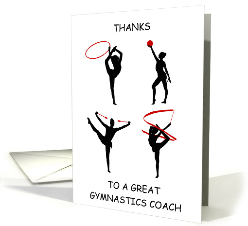 Thanks to Gymnastic Coach Silhouettes of Female Gymnast... (1382620)