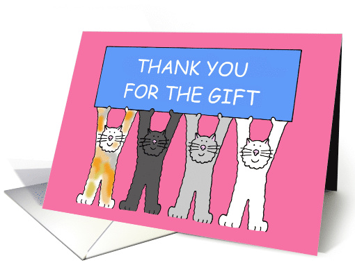Thanks for the Gift when I was Poorly, Cartoon Cats. card (1387938)
