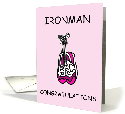 Ironman Congratulations for Her Cartoon Trainers card (1389250)