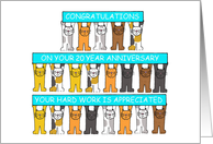 20 Year Work Anniversary Cartoon Cats card