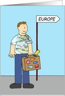 Bon Voyage European Adventure Studying Travelling or Gap Year card