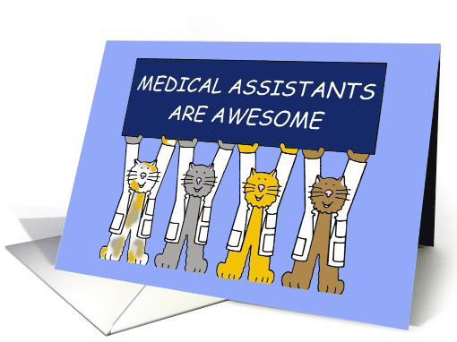 Medical Assistant Recognition Week Cartoon Cats Wearing... (1405660)