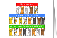 Speedy Recovery from Gallbladder Surgery Cartoon Cats card