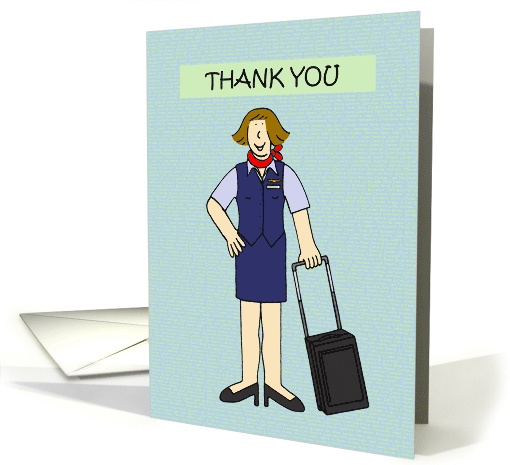 Thank you to Flight Attendant Stewardess Cabin Crew card (1416410)