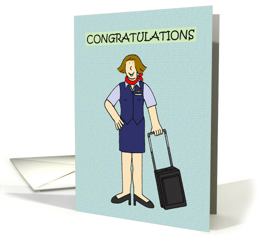 Congratulations Graduation Flight Attendant Cabin Crew Stewardess card