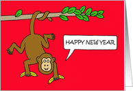 Happy Chinese New Year Cartoon Chimp Year of the Monkey card