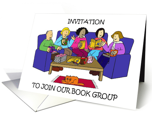 Welcome to Our Book Group Reading Group Cartoon Group card (1429652)
