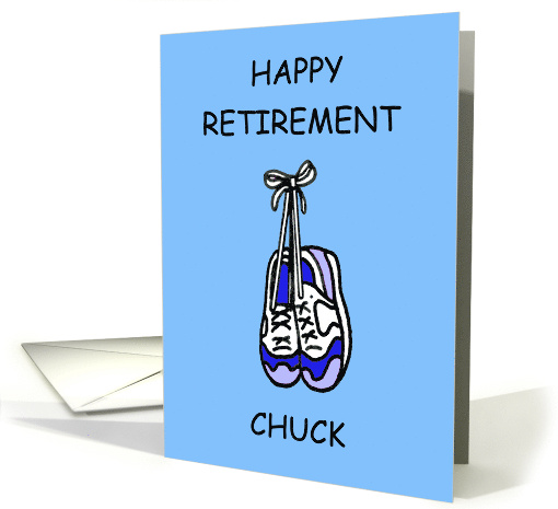 Happy Retirement Chuck Cartoon Training Shoes card (1434594)