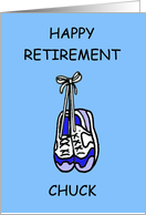Happy Retirement Chuck Cartoon Training Shoes card