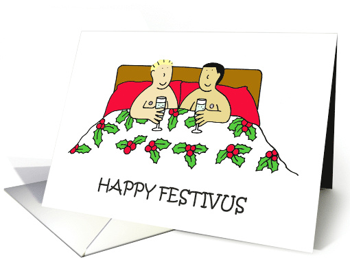 Happy Festivus Sexy Cartoon Gay Male Humor card (1435176)