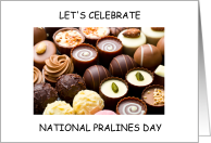 National Pralines Day June 24th Deluxe Chocolates card