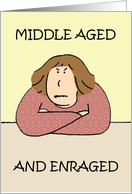 Middle Aged Woman Cartoon Menopause Humor card