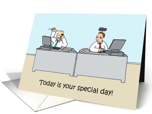 National Cranky Co-worker Day October 27th Humor Cartoon card